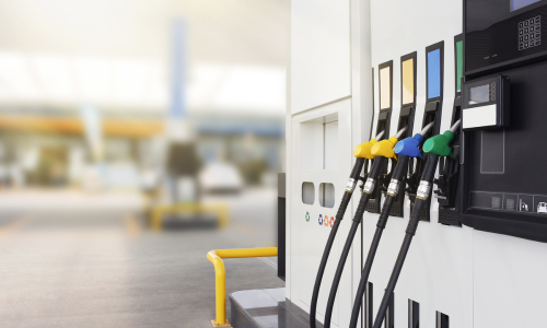 Gas pumps.