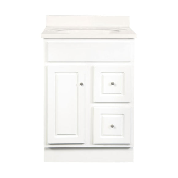 Walnut Ridge Cabinetry Vanity with Drawers – Glossy White GWV2418D