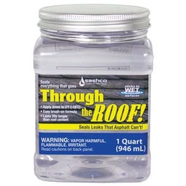 Elastomeric Roof Sealant, Brushable, Clear, 1-Qt.